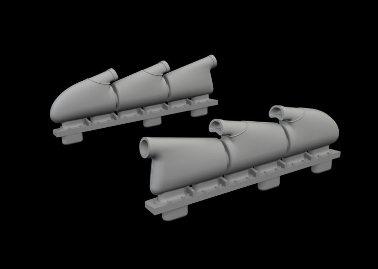 Eduard 674063 Brassin Spitfire Mk.Vb W/ Rounded Exh. (Edu) 1/72