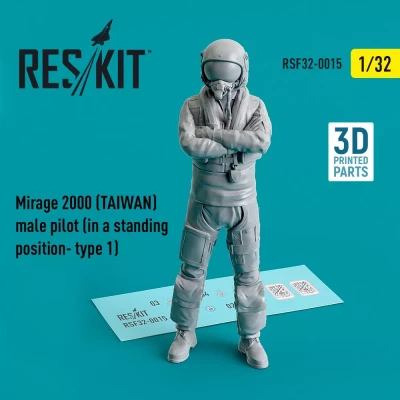 Reskit F32015 Mirage 2000 TAIWAN male pilot - standing 1 1/32