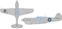 Eduard EX1124 Mask P-40E US nation. insignia w/ red center 1/48