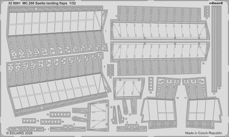 Eduard 325001 SET MC.200 Saetta landing flaps (ITAL) 1/32