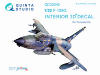 Quinta studio QD32042 F-105G (для модели Trumpeter) 3D декаль интерьера кабины 1/32