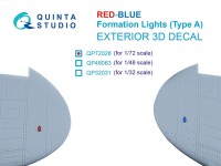 Quinta studio QP72026 Навигационные Огни (Тип А), Красный+Синий 1/72