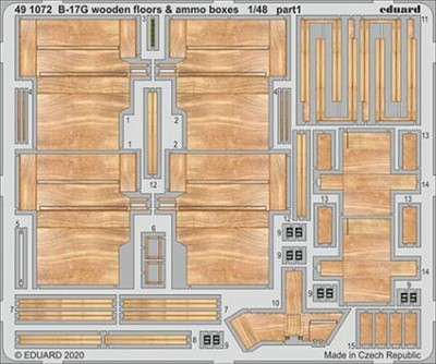Eduard 491072 SET B-17G wooden floors &amp; ammo boxes (HKM)