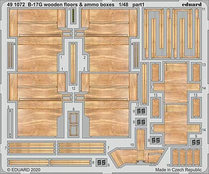 Eduard 491072 SET B-17G wooden floors & ammo boxes (HKM)