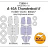 KV Models 72905-1 A-10A Thunderbolt II (HOBBY BOSS #80267) - (двусторонние маски) + маски на диски и колеса HOBBY BOSS US 1/72