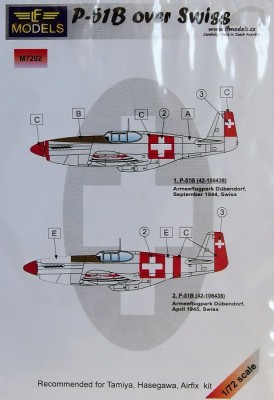 LF Model M7202 Mask P-51B over Switzerland (TAM/HAS) 1/72