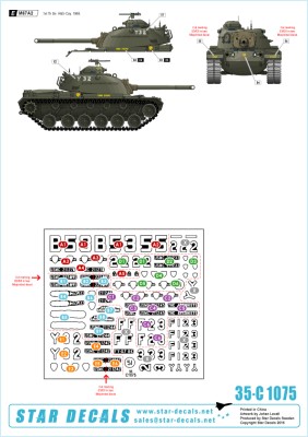 Star Decals 35-C1075 U.S. Marines in Vietnam. M67 Zippo. 1st Tank Battalion, M67A2 Patton Flame tank 1/35