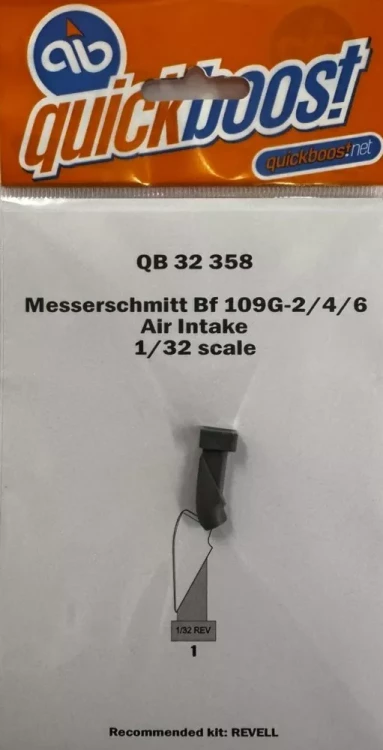 Quickboost 32358 Bf 109G-2/4/6 air intake (REV) 1/32