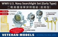 Veteran models VTW35007	WWII U.S. NAVY SEARCHLIGHT SET (EARLY TYPE) 1/350