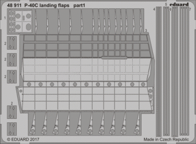 Eduard 48911 P-40C landing flaps 1/48 BRONCO