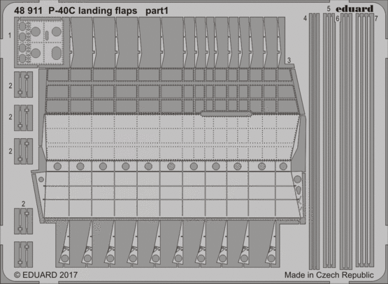 Eduard 48911 P-40C landing flaps 1/48 BRONCO