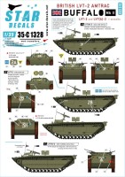 Star Decals 35-C1328 British LVT-2 Buffalo Mk.II.LVT-2 and LVT(A)-2. Walcheren landings, Nijmegen and the Rhine crossing.NOTE: Same marking options as on the discontinued Star-Decals set 35-C1082. All markings of this set have been redesigned or corrected