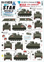 Star Decals 35-C1439 US M113 in Vietnam # 1.M113A1 ACAV. 17th Cavalry.Troop B, E, F and H 1/35