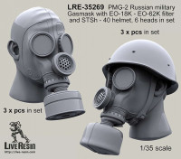 LiveResin LRE35269 PMG-2 Russian military Gasmask with EO-18K - EO-62K filter 1/35