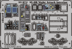 Eduard 33074 AV-8B Night Attack interior S.A. 1/32