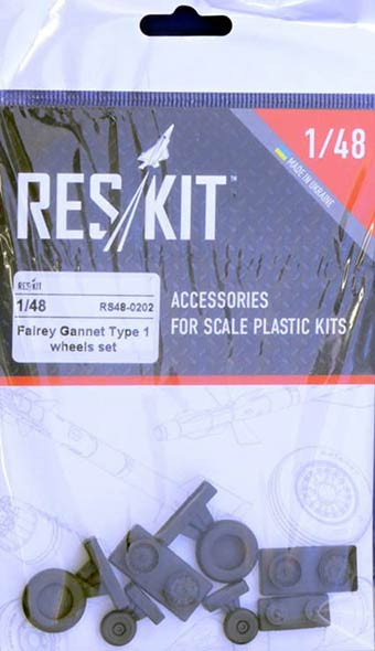 Reskit RS48-0202 Fairey Gannet Type 1 - wheels (CAF) 1/48