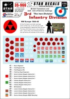 Star Decals STAR35966 British 3rd Infantry Division NW Europe. Generic Formations and AoS markings 1/35