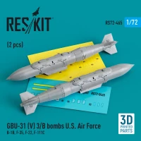 Reskit 72465 GBU-31 (V) 3/B bombs U.S. Airce (2 pcs.) 1/72