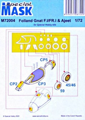 Special Hobby M72004 1/72 Mask for Fol.Gnat F.I/FR.I &amp; Ajeet (SP.HOB.)