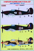 Kora Model NDT72027 H.Hurricane PR Mk.IIB (RAF) Part 2 декали декали 1/72
