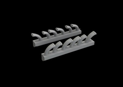 Eduard 672286 BRASSIN Fw 190D exhaust stacks PRINT (IBG) 1/72