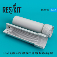 Reskit RSU72-0136 F-14D open exhaust nozzles for Academy Kit 1/72