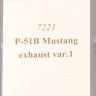 RES-IM RESIM7221 1/72 P-51B Mustang exhaust var.1 (KP)
