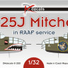 Dk Decals 32019 B-25J Mitchell in RAAF service (2x camo) 1/32