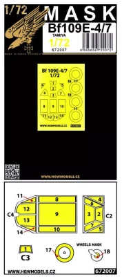 HGW 672007 Mask Bf 109E-4/7 (TAM) 1/72