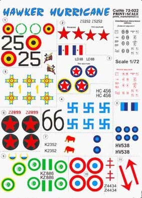Print Scale 72-022 Hawker Hurricane 1/72