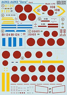 Print Scale 72-344 Nakajima A6M2 - A6M3 'Zero' (wet decals) 1/72