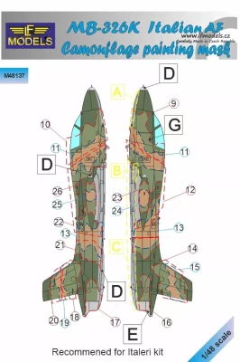 Lf Model M48137 Mask MB-326K Impala Italian AF Camo Painting 1/48