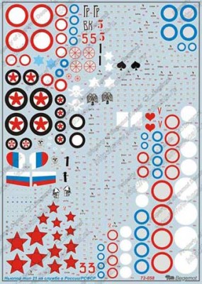 Begemot Decals 72-058 Ньюпор тип 21 на службе в России\РСФСР 1/72
