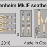Eduard FE936 Blenheim Mk.IF seatbelts STEEL (AIRF) 1/48