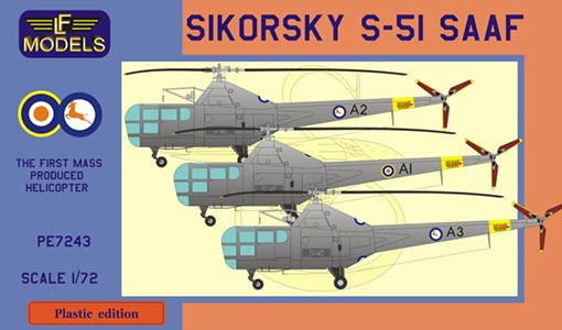 Lf Model P7243 Sikorsky S-51 SAAF (3x camo) 1/72