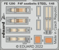 Eduard FE1290 F4F seatbelts STEEL (EDU) 1/48