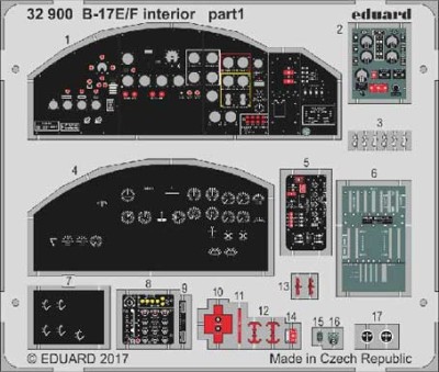 Eduard 32900 B-17E/F interior 1/32