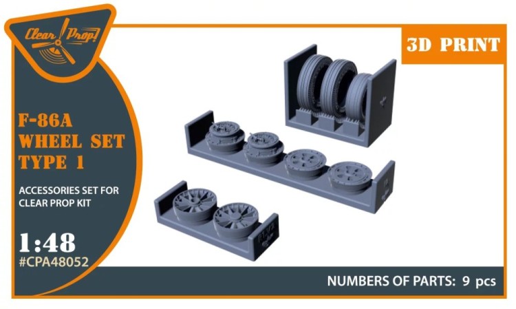 Clear Prop CPA48052 F-86A wheel set type 1 (CLPR) 1/48