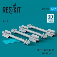 Reskit 72372 R-73 missiles (MiG-29, Su-27) (4 pcs.) 1/72