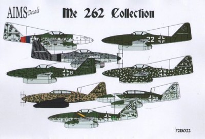 Aims AIMS72D022 Messerschmitt Me-262A/Me-262B Collection (8) 1/72