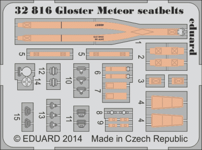 Eduard 32816 Gloster Meteor seatbelts 1/32