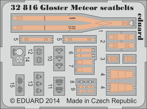 Eduard 32816 Gloster Meteor seatbelts 1/32