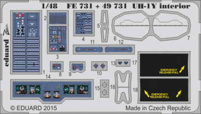 Eduard FE731 UH-1Y interior S.A. 1/48
