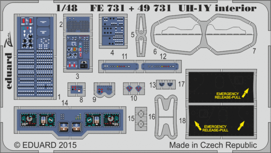 Eduard FE731 UH-1Y interior S.A. 1/48