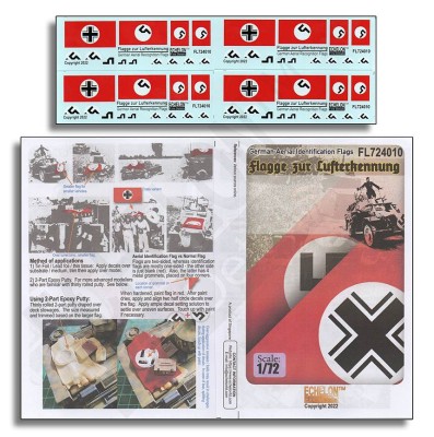 Echelon FD FL724010 German Aerial Identification / Recognition Flags (WWII) crosses and swastikas 1/72