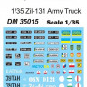Dan models 35015 Декаль на ЗиЛ-131 бортовой, 13 вариантов 1/35