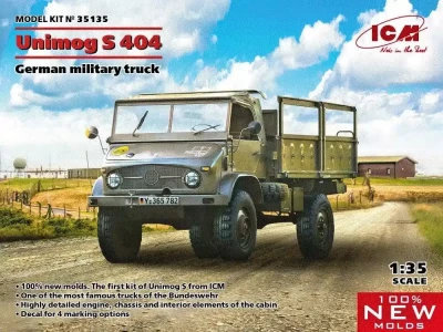 ICM 35135 UNIMOG S 404 German Military Truck (4x camo) 1/35