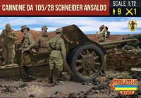 Strelets STRA016 Cannone da 105/28 Schneider Ansaldo with Italian Crew WWII 1/72