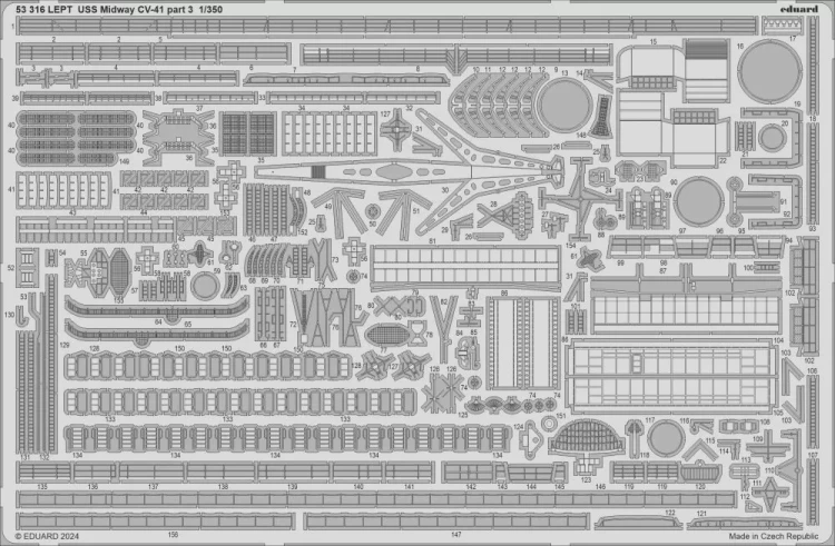 Eduard 53316 SET USS Midway CV-41 part 3 (TRUMP) 1/350