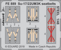 Eduard FE889 Su-17/22UM3K seatbelts STEEL 1/48